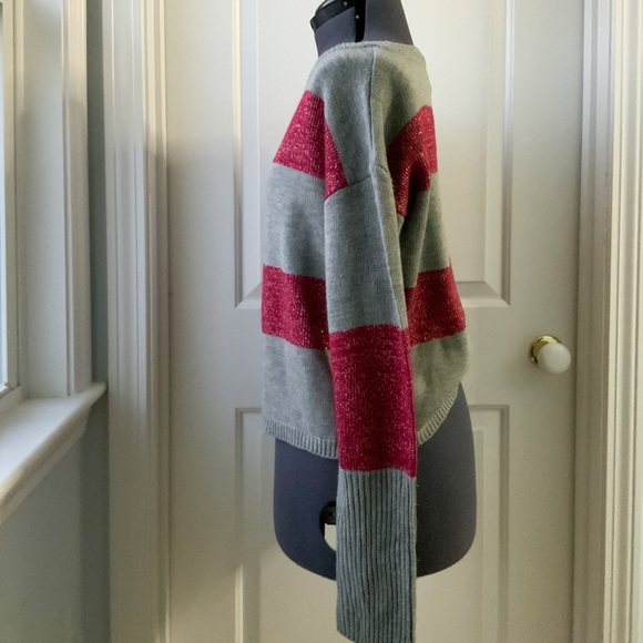 Grace Elements Cropped Crewneck Sweater NWT - Picture 4 of 8